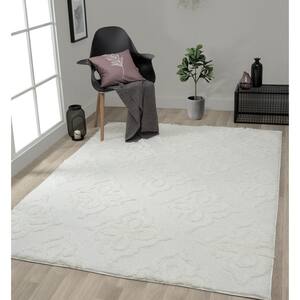 Mellow Hollow White 12 ft. 6 in. x 15 ft. Area Rug