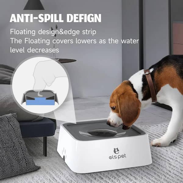 els pet Floating Disk 2L Plastic Pet Water Bowl in off-White EP-FB-2L - The  Home Depot