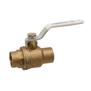 1-1/2 in. Brass Lead-Free Solder Two-Piece Full Port Ball Valve