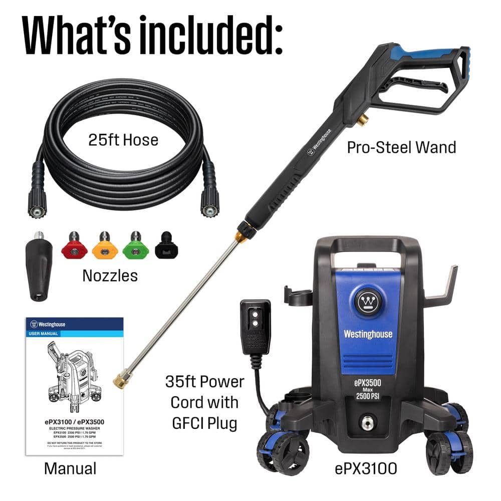 Westinghouse 2500 PSI Blue and Black Electric Pressure Washer