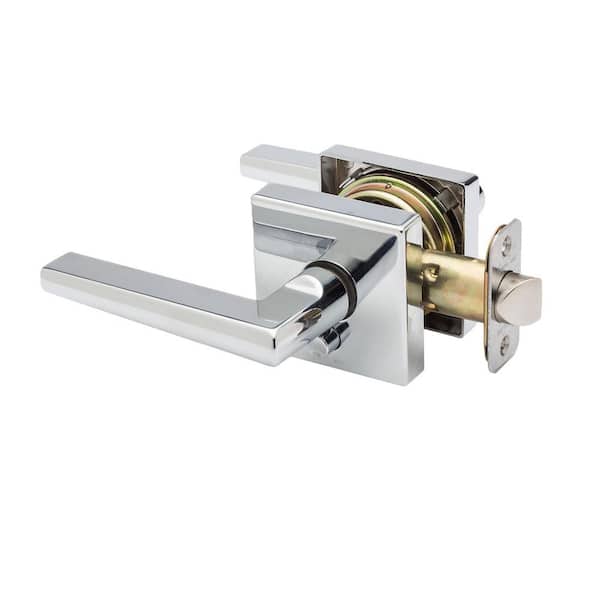 Copper Creek Verona Satin Stainless Pushbutton Privacy Bed/Bath Door Handle