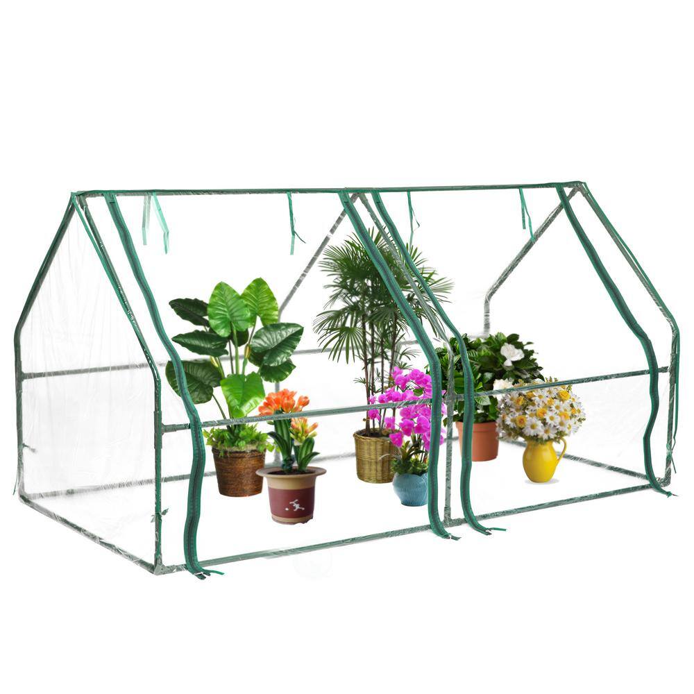 Green Outdoor Waterproof Portable Plant Greenhouse with 2 Clear Zippered Windows, Medium price history on PriceWatchPro