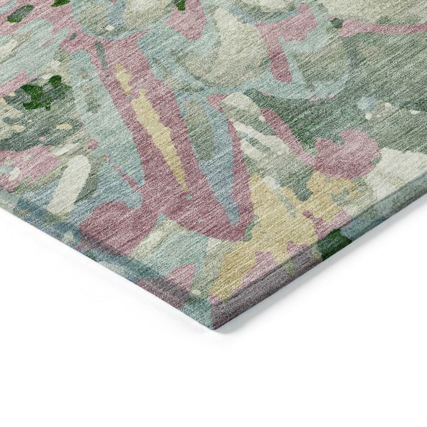 Chantille Machine Washable Indoor/Outdoor Abstract ACN2340 Sage 5 ft. x 7 ft. 6 in. Area Rug