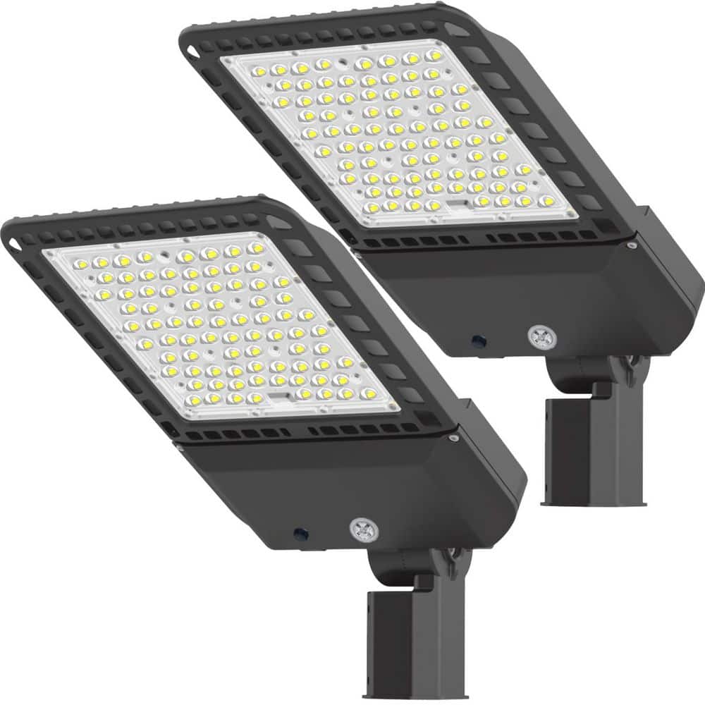 1500-Watt Equivalent Bronze Integrated LED Parking Lot Area Light 300W-Slip Fitter Mount 5000K Up to 39000 Lumens 2-PACK price history on PriceWatchPro