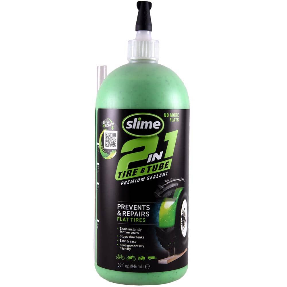 Slime 2-in-1 Sealant for Tube and Tubeless Tires 32 oz. 10194 - The ...