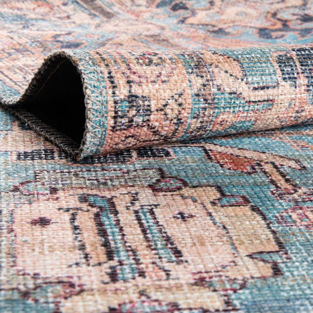 Blue Flat Woven Reversible Runner Rug
