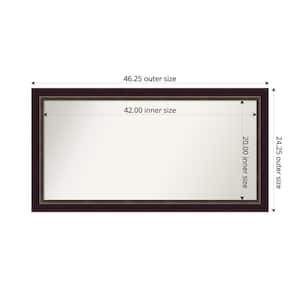 Signore Bronze 46.25 in. x 24.25 in. Custom Non-Beveled Wood Framed Bathroom Vanity Wall Mirror