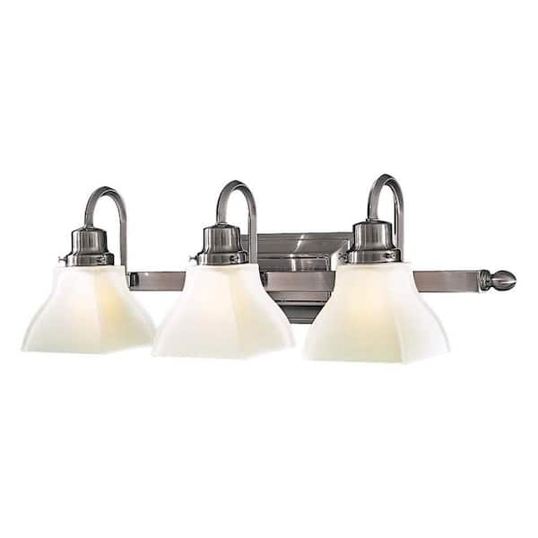 Mission Ridge 3-Light Brushed Nickel Bath Vanity Light