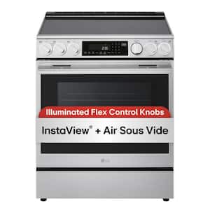 6.3 cu. ft. Smart Slide-In Electric Range with ProBake Convection & Air Sous Vide in PrintProof Stainless Steel