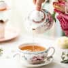 MALACASA Porcelain Tea Pot Set for One 11 Ounce Teapot 1 Piece Teacup and  Saucer Set SWEET.TIME-012 - The Home Depot