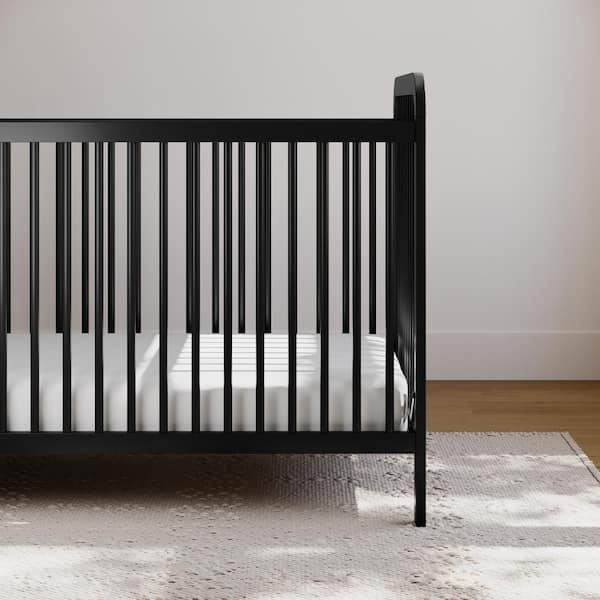 Black and shop wood crib