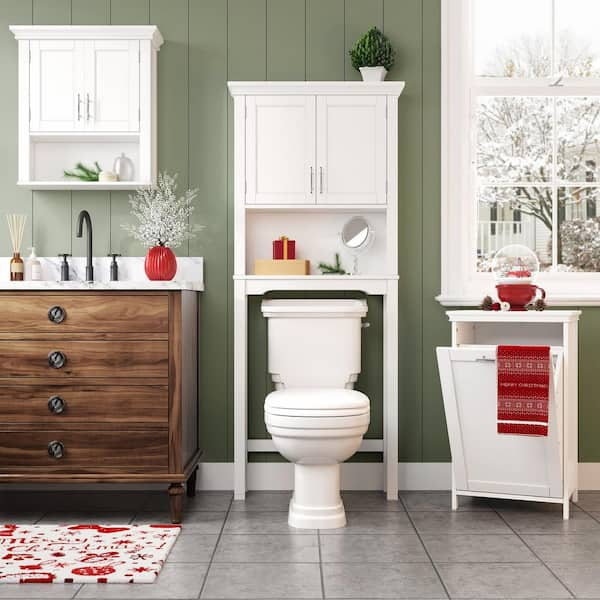 RiverRidge Brookfield 23.5-in x 25.19-in x 8.88-in White Soft Close Bathroom  Wall Cabinet in the Bathroom Wall Cabinets department at