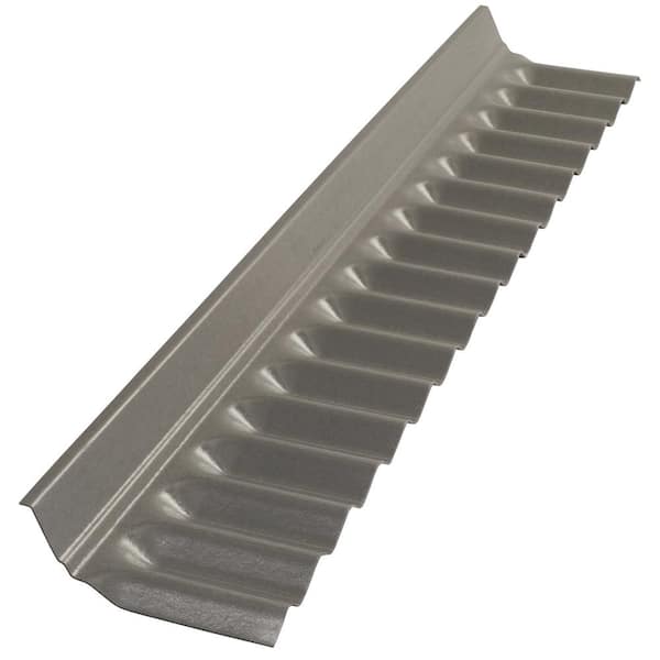 Suntop 4 ft. Polycarbonate Wall Connector Flashing in Castle Gray