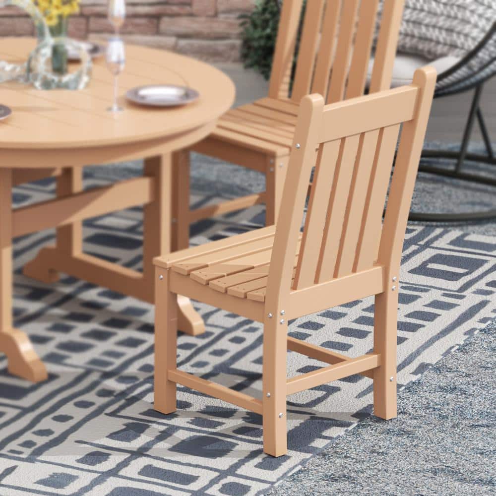 Teak Armless Outdoor Patio Dining Chair