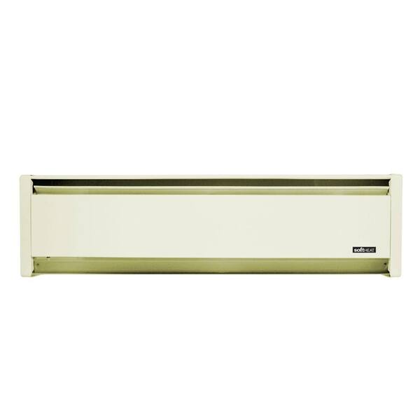Cadet SoftHeat 71 in. 1,250-Watt 240/208-Volt Hydronic Electric Baseboard Heater Left Hand Wire White Sand