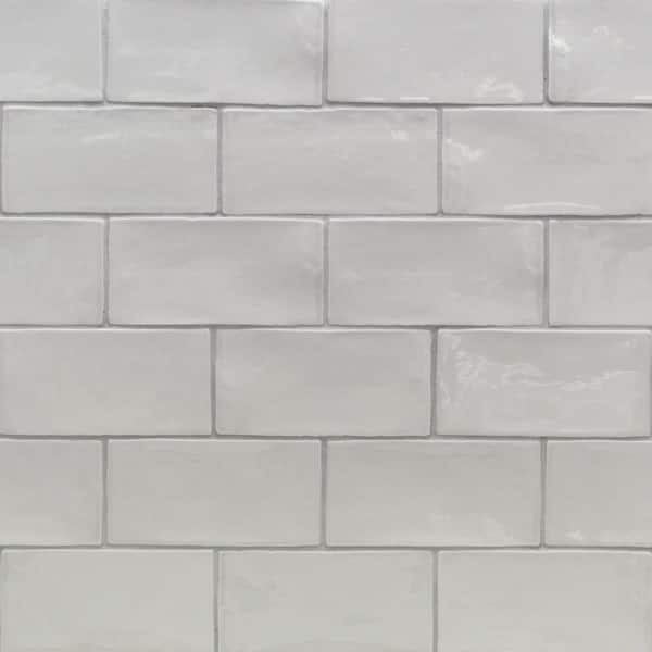 Ivy Hill Tile Catalina Gris 3 in. x 6 in. Polished Ceramic Subway Wall Tile (5.38 sq.ft./case)