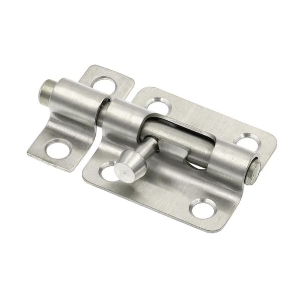 Door and Gate, Slide Barrel Bolt Latch 2-1/2 inch with Screws, Stainless Steel (Single Pack)