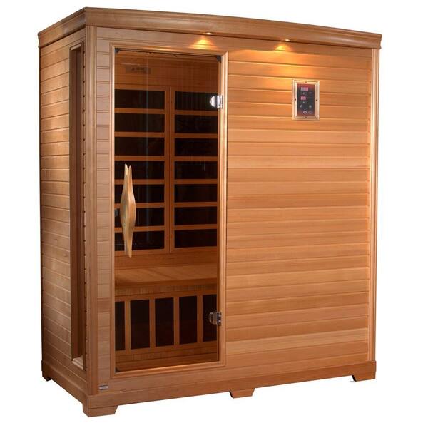 Better Life 3-Person Far Infrared Healthy Living Carbon Sauna with Chromotherapy and CD/Radio with MP3 Connection