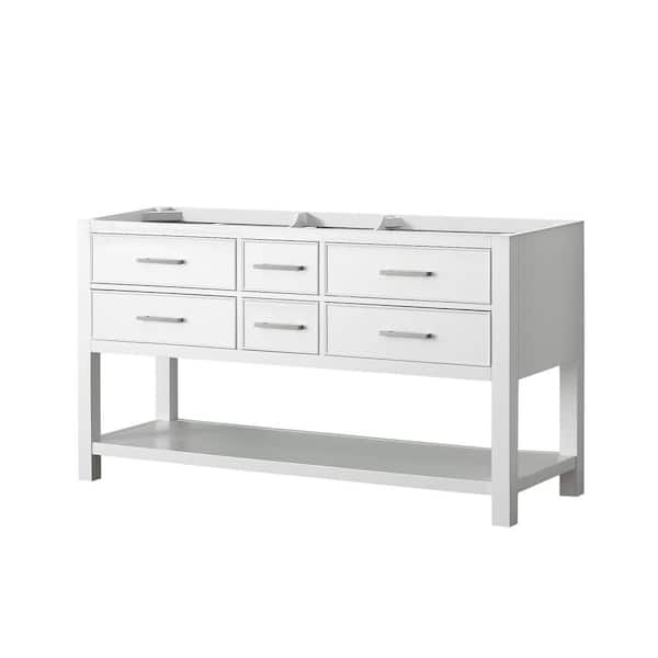 Brooks 60 in. Bath Vanity Cabinet without Top in White