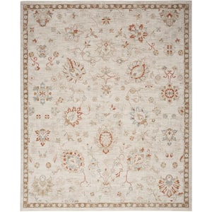 Asher Ivory 4 ft. x 6 ft. All-over design Traditional Area Rug