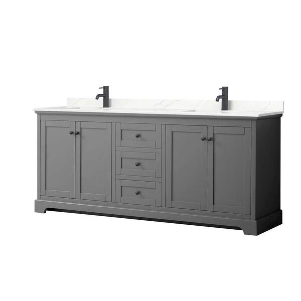 Wyndham Collection Avery 80 in. W x 22 in. D x 35 in. H Double Bath