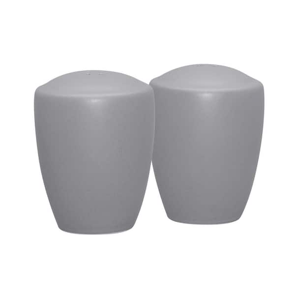 Noritake Colorwave Slate 3-3/8 in. (Gray) Stoneware Salt and Pepper Set