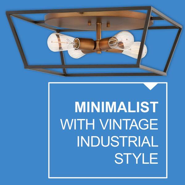 HINKLEY - Fulton 18 in. 4-Light Bronze Flush Mount