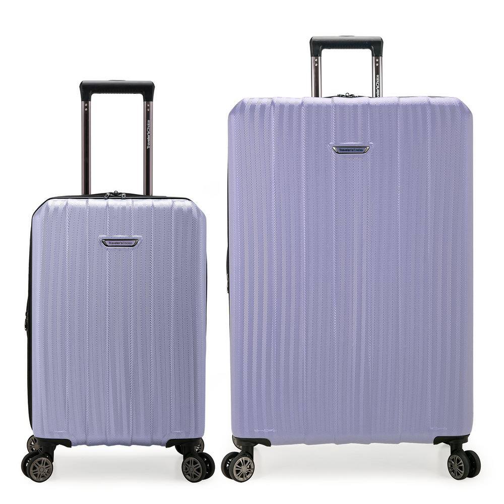 3-Piece Lavender Traveler's Choice Dana Point Hardside Expandable Luggage Set 