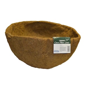 English Garden 22 in. Premium Round Replacement Coconut Liner with Soil Moist Mat