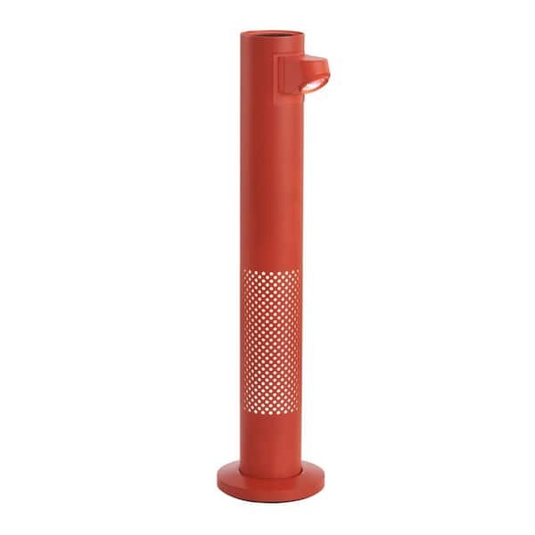 George Kovacs Kovacs 11.75 in. Red Rechargeable LED Desk Lamp and Flashlight with USB-C Port and White Aluminum Shade