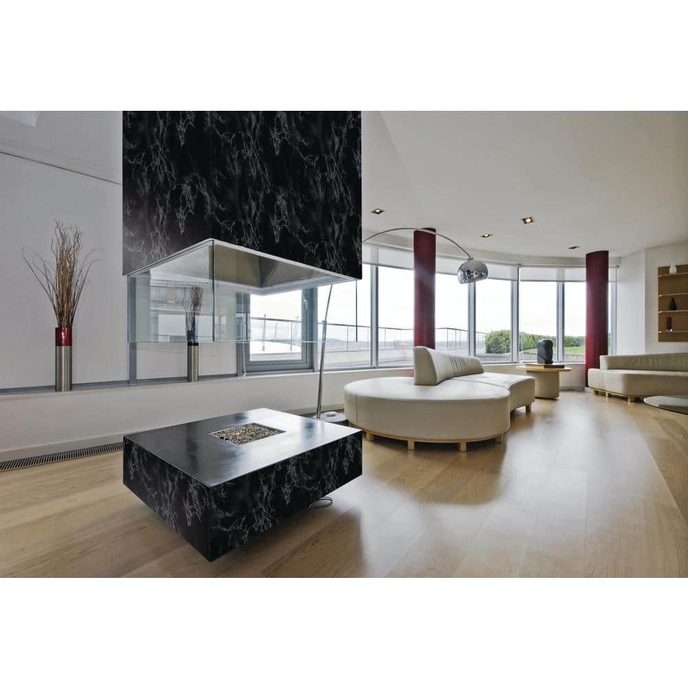 Matte Black Marble Self-Adhesive Vinyl Film Roll