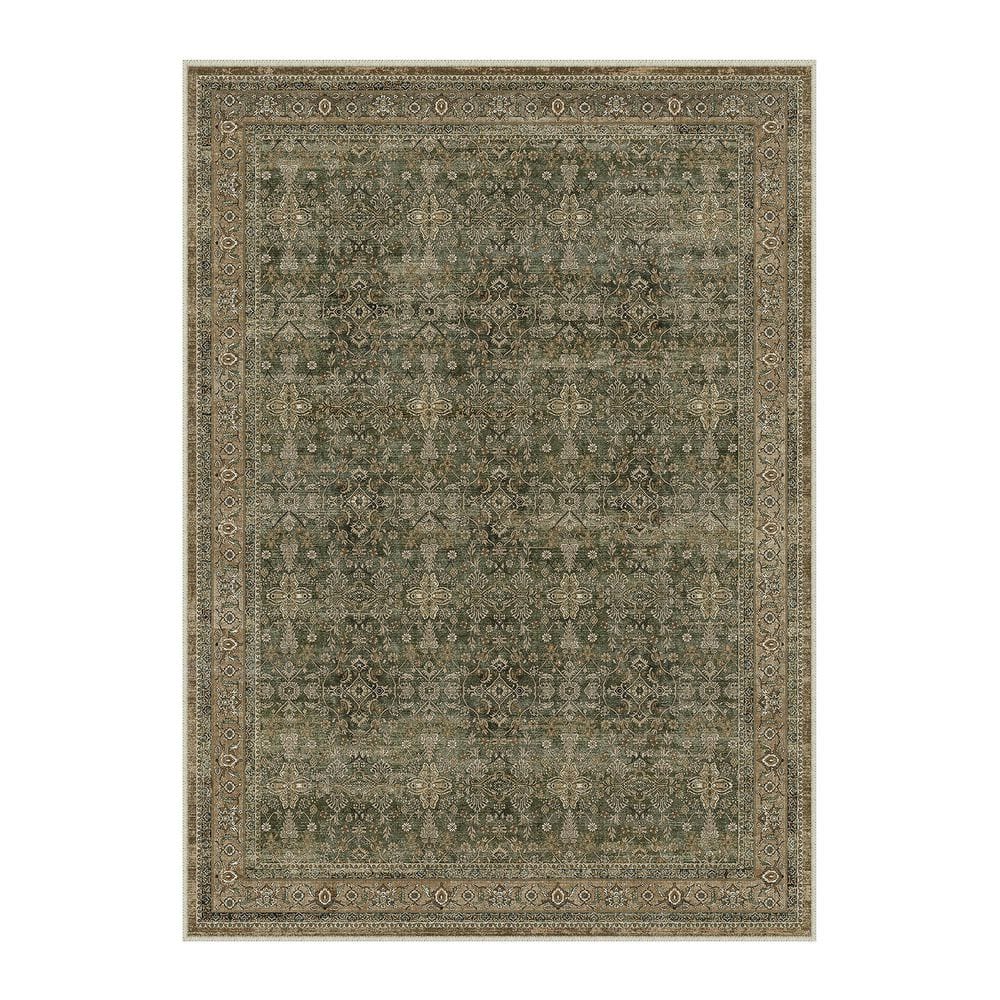 Star Greeen 3 ft. x 5 ft.  Distressed Vintage Floral Area Rug price history on PriceWatchPro