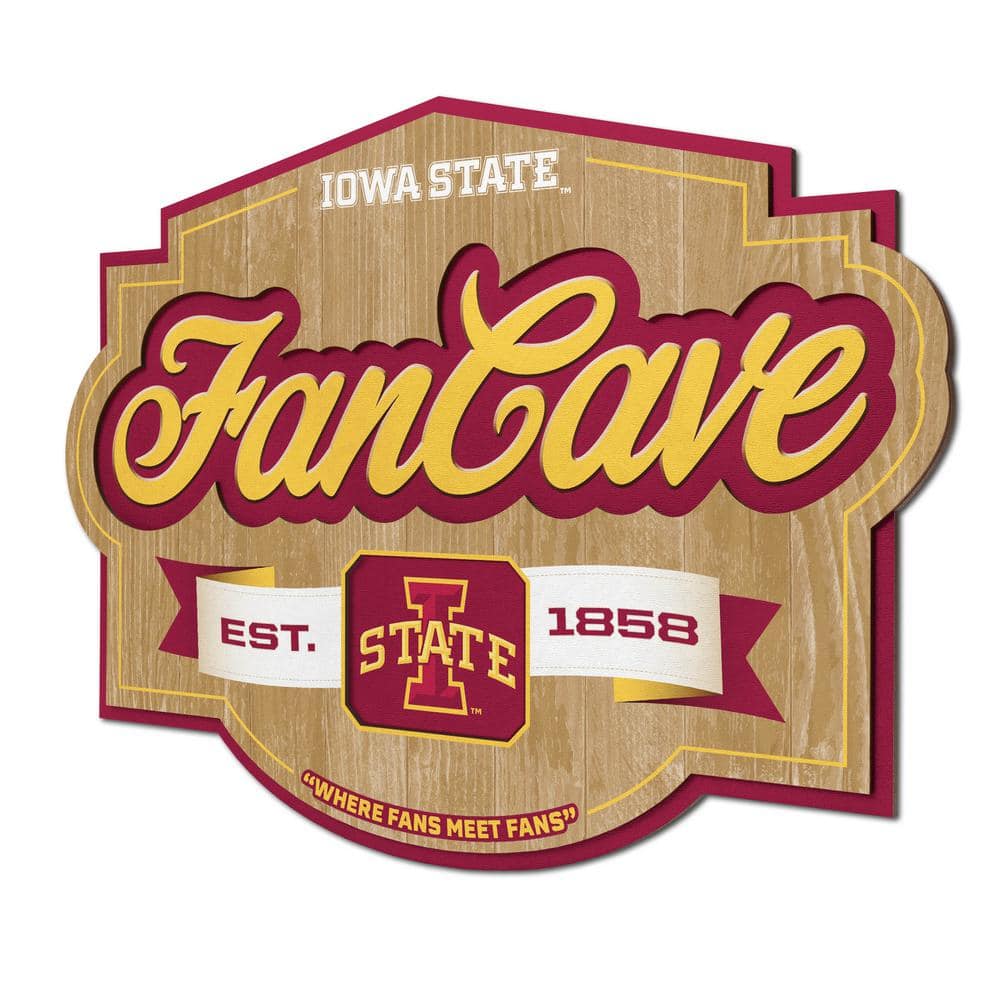 YouTheFan NCAA Iowa State Cyclones Fan Cave Decorative Sign 1902762 ...