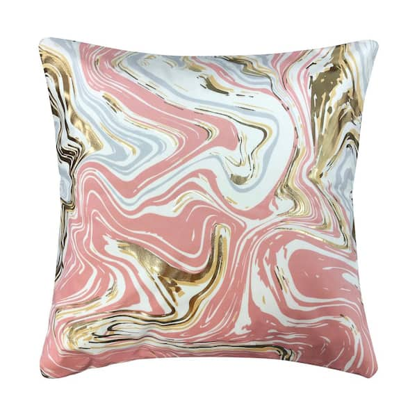 Pink top marble pillow