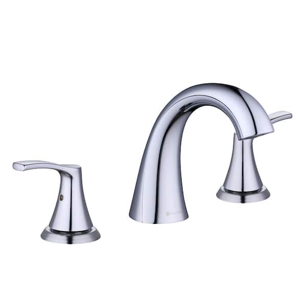 Glacier Bay Arnette 8 in. Widespread Double-Handle High-Arc Bathroom Faucet in Polished Chrome
