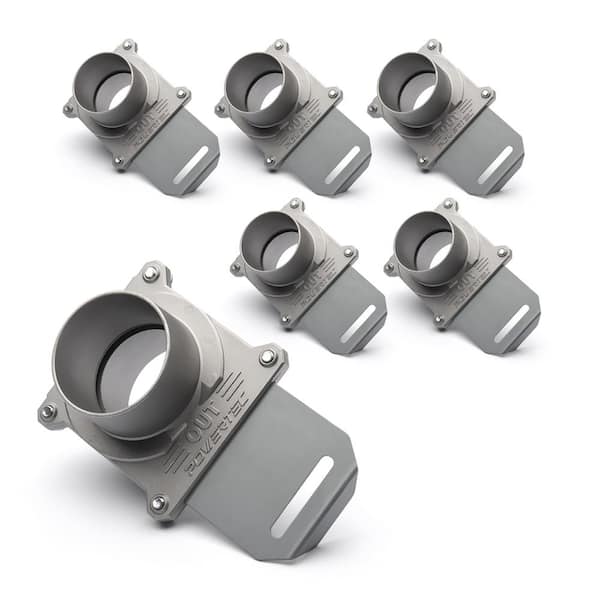 ‎POWERTEC 2-1/2 in. Aluminum Blast Gate with Anti Clog and Air Leak Seal for Dust Collection (6-Pack)