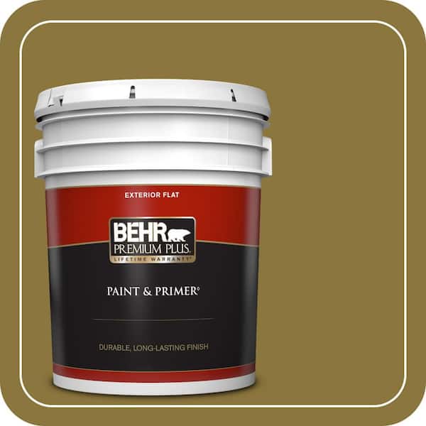 BEHR PREMIUM PLUS 5 gal. #M310-7 Valley Vineyards Flat Exterior Paint & Primer