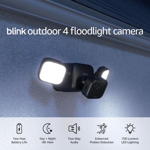Blink Outdoor Wireless 4-Smart Battery Operated 1080P Security