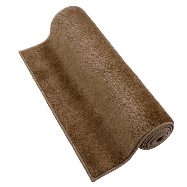 RugStylesOnline - Euro Solid Beige 36 in. Width x Your Choice Length Custom Size Runner Rug