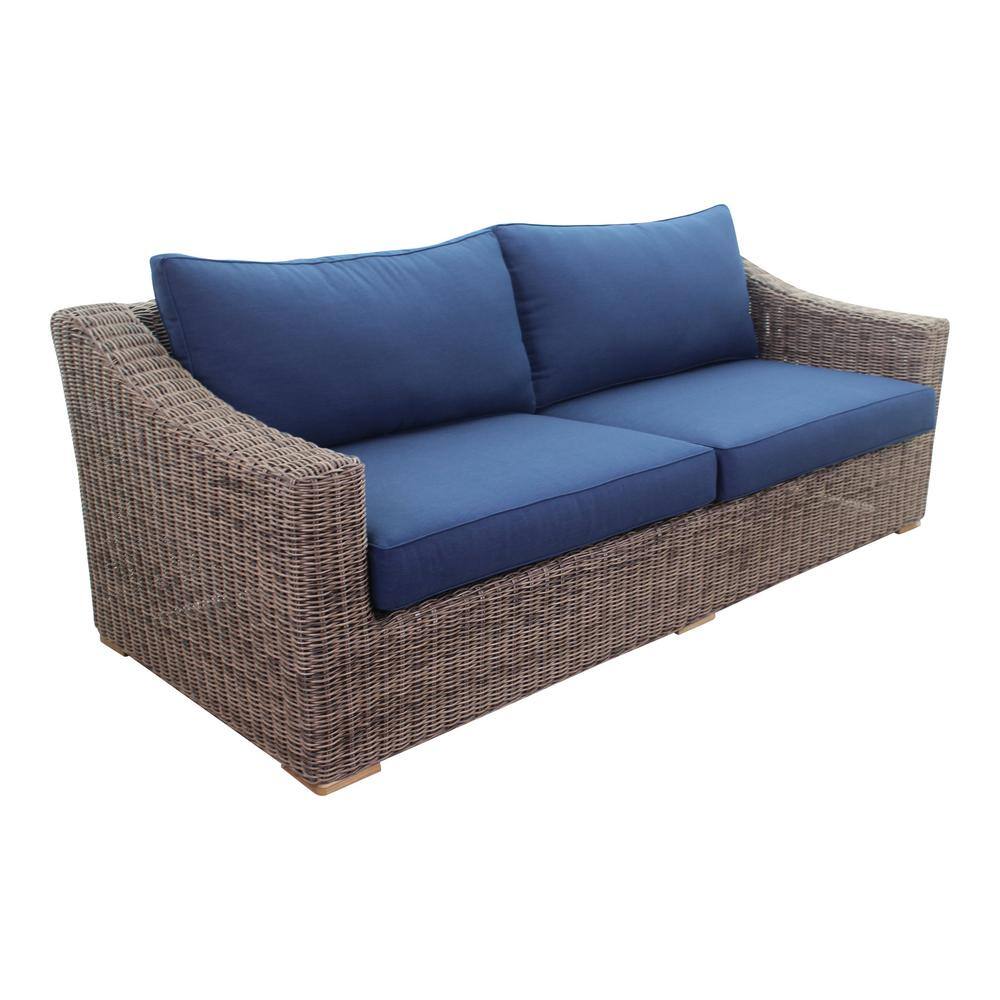 Tivoli Teak Outdoor Sectional with Sunbrella Blue Cushions price history on PriceWatchPro