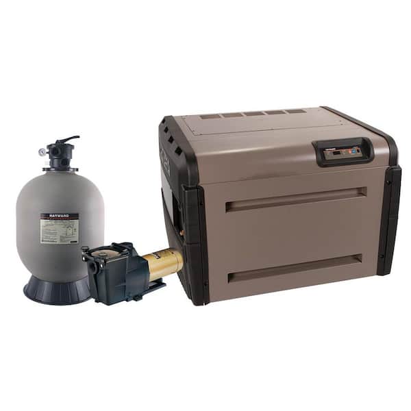 Hayward In Ground Swimming Pool Sand Filter Equipment Bundle with 20 in. Sand Filter, 1 HP Pump, 200,000 BTU Propane Pool Heater