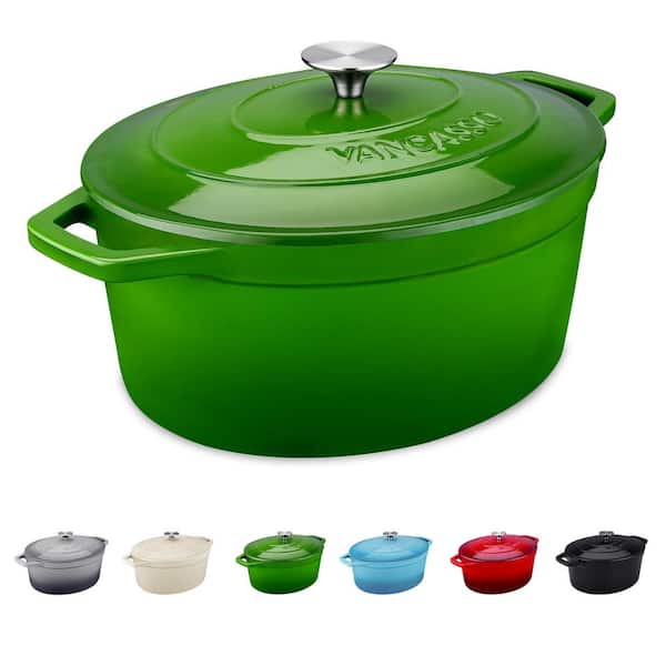 22CM Relief Dutch Oven Green Enameled Cast Iron Soup Pot With Lid Saucepan  Casserole Kitchen Accessories Cooking Tools