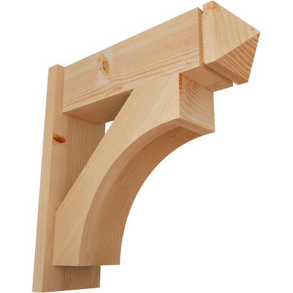 Ekena Millwork 8 in. x 24 in. x 24 in. Douglas Fir Westlake Arts and Crafts Smooth Outlooker