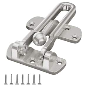 Swing Bar Silver Security Door Guard Hinged Bar Door Lock Latch Secondary Security Lock for Door