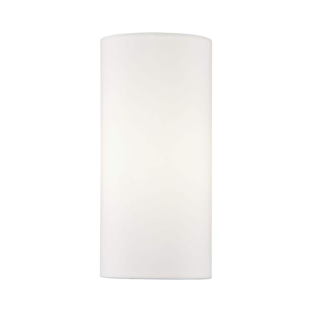 Manorwood 5 in. 1-Light White ADA Wall Sconce with Off-White Fabric Shade price history on PriceWatchPro