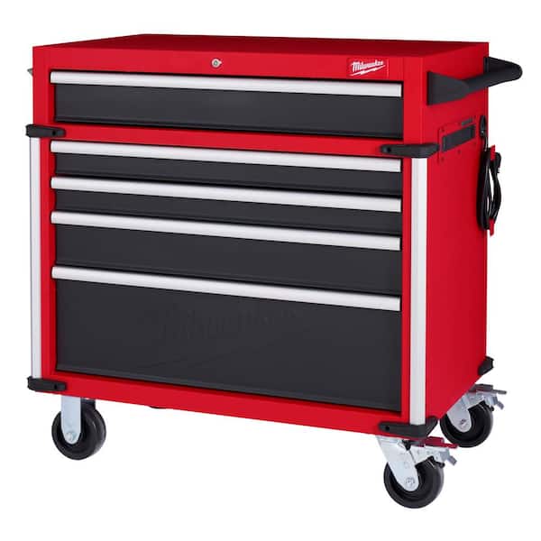 Multi-function Tool Chest Seat with Rolling Storage