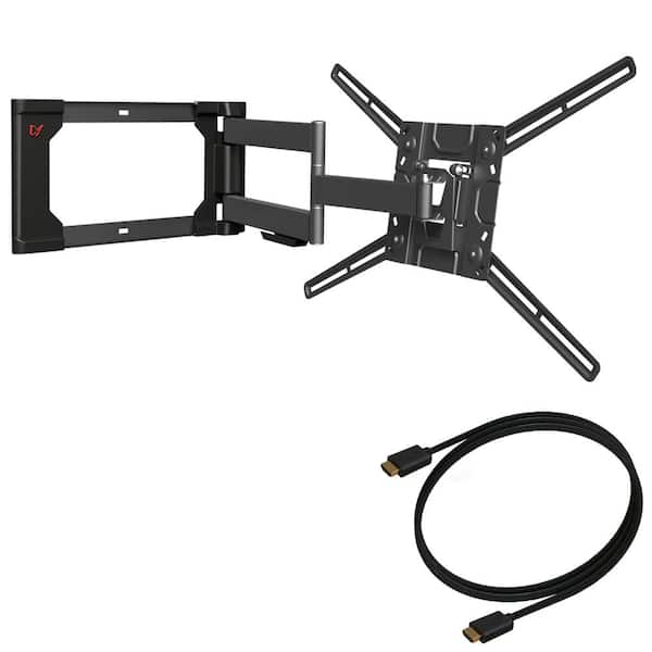 Barkan a Better Point of View Barkan 40 in to 80 in Full Motion 4 movement, Curved / Flat TV Wall Mount, Dual-Arm, Up to 110 lbs with 4K HDMI Cable