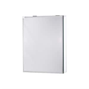 20 in. W x 26 in. H Large Rectangular Black and Silver Aluminium Recessed/Surface Mount Medicine Cabinet with Mirror