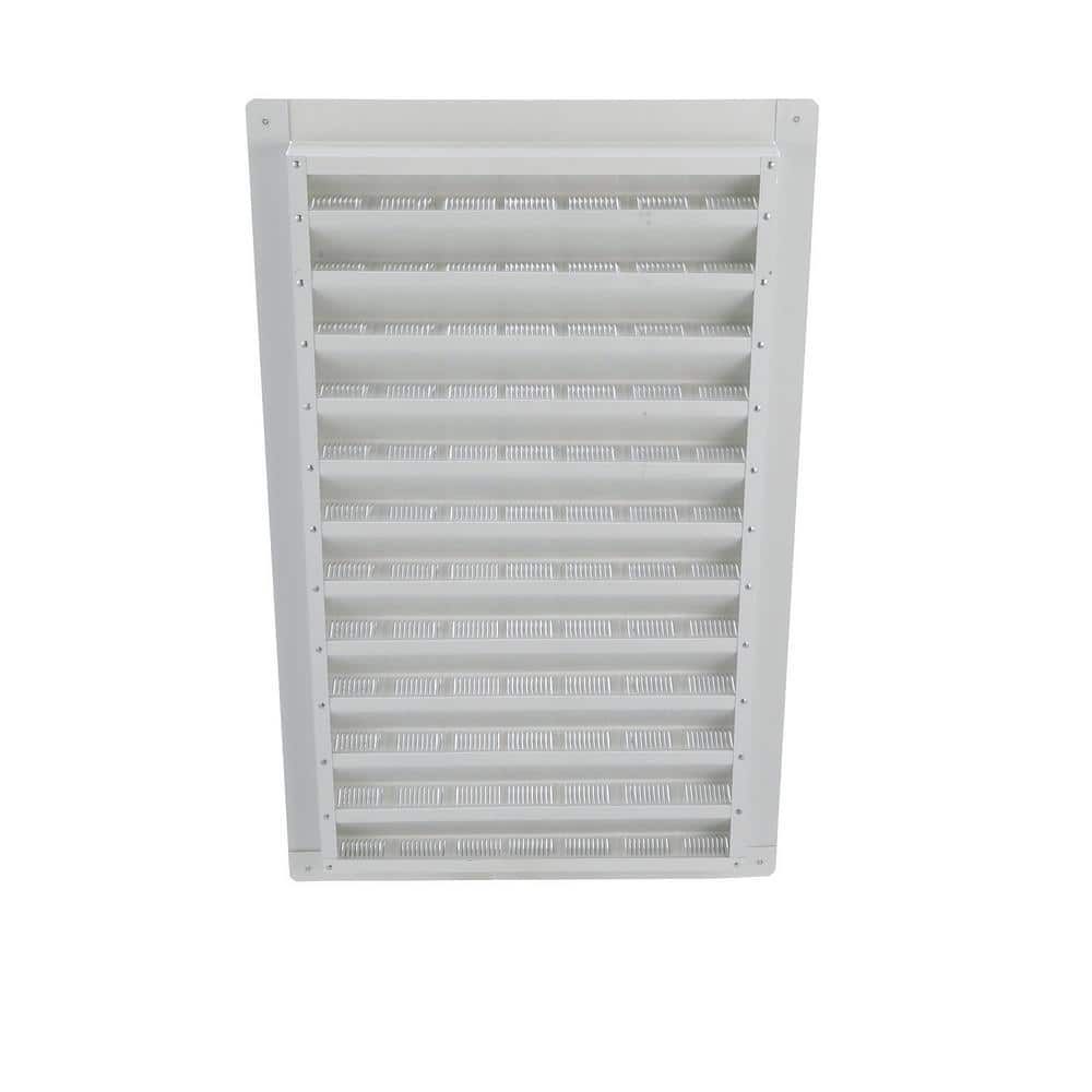 White Aluminum Rectangular Gable Attic Vent 16.5" x 26.5"