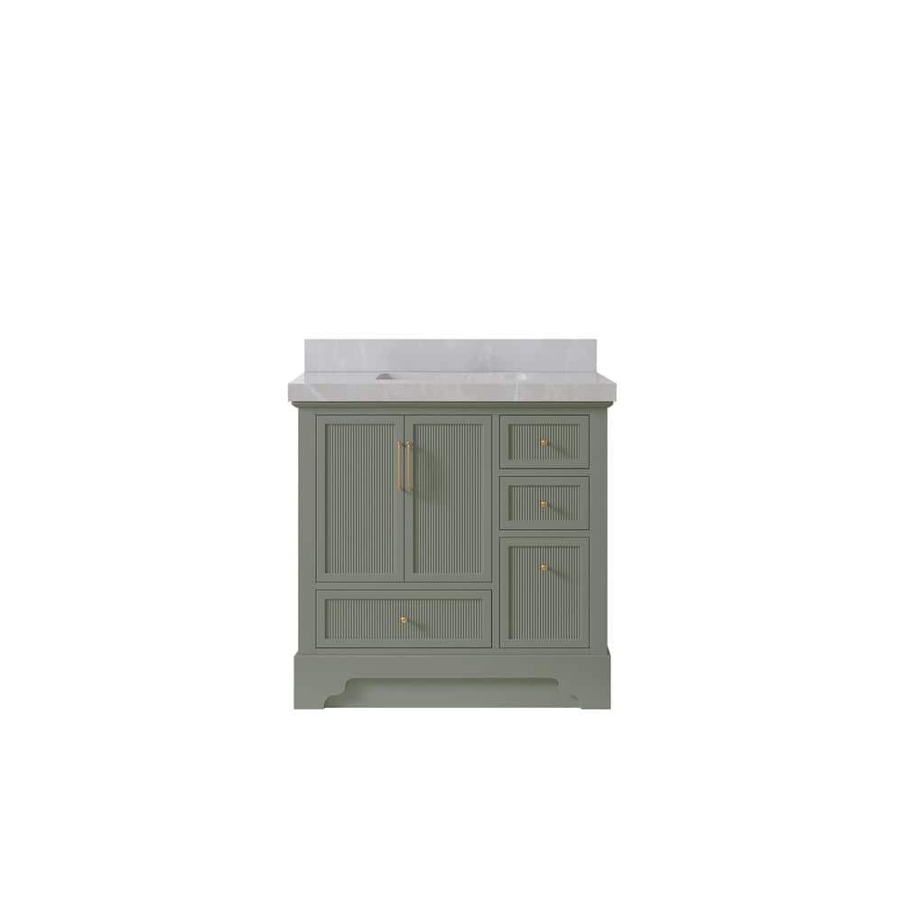 Willow Collections Alys 36 in. W x 22 in. D x 36 in. H Single Sink Bath